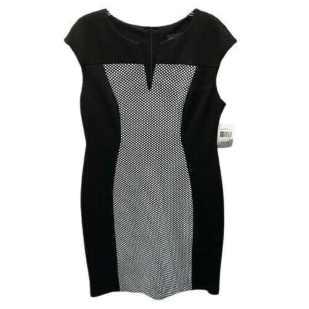 Connected Apparel sleeveless print shift dress 14P
